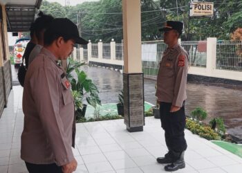 Gelar Apel Pagi Polsek Citamiang Sebagai Bentuk Kedisiplinan.