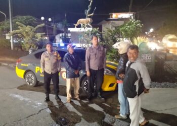 Patroli Strong Point Malam Hari Wujudkan Situasi Kamtibmas Yang Aman Dan Kondusif