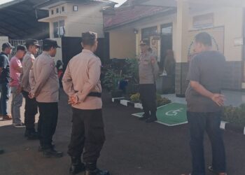 Sebagai Bentuk Kedisiplinan Gelar Apel Pagi Polsek Citamiang