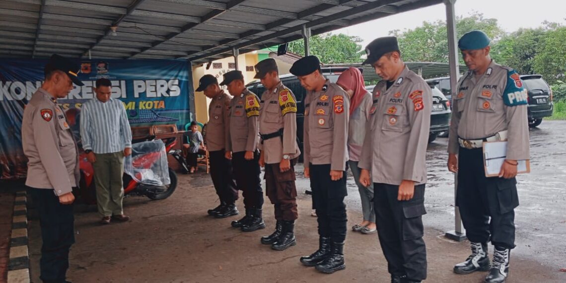 Sebagai Bentuk Kedisiplinan Polsek Citamiang Gelar Apel Pagi