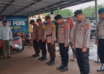 Sebagai Bentuk Kedisiplinan Polsek Citamiang Gelar Apel Pagi