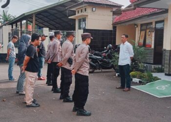Polsek Citamiang Gelar Apel Pagi Sebagai Bentuk Kedisiplinan.
