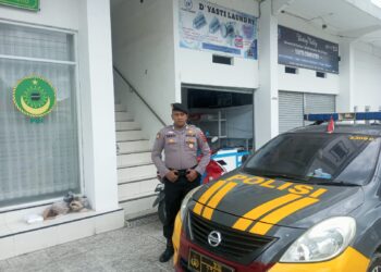 Polsek Cisaat Kontrol PPK, Pantau Keamanan Logistik Pemilu 2024