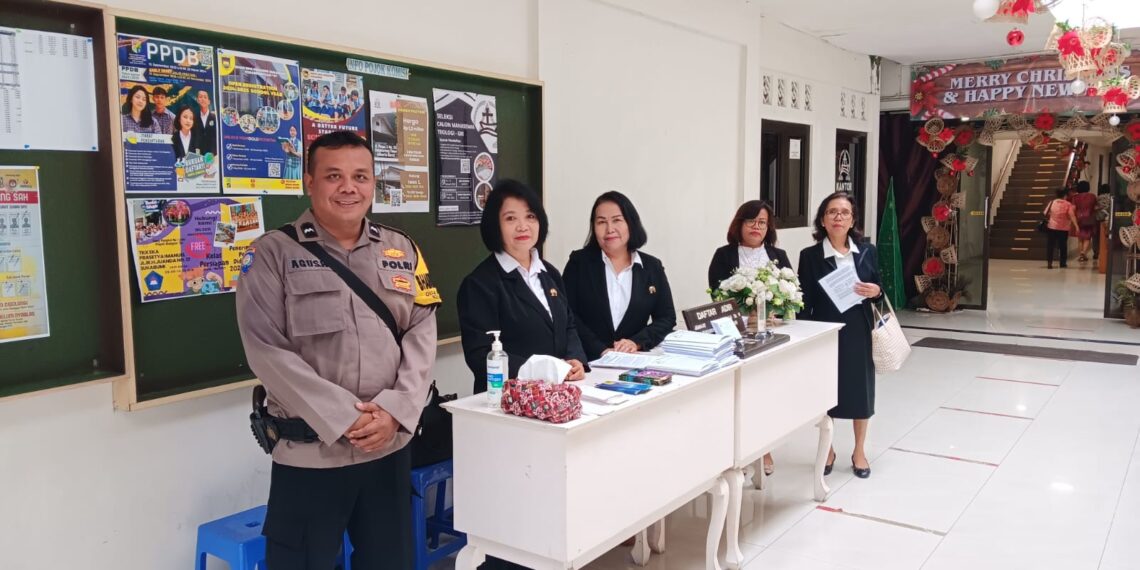 Minggu Kasih, Polsek Cisaat  Berikan Pengamanan Ibadah Kebaktian Minggu Gereja GKI