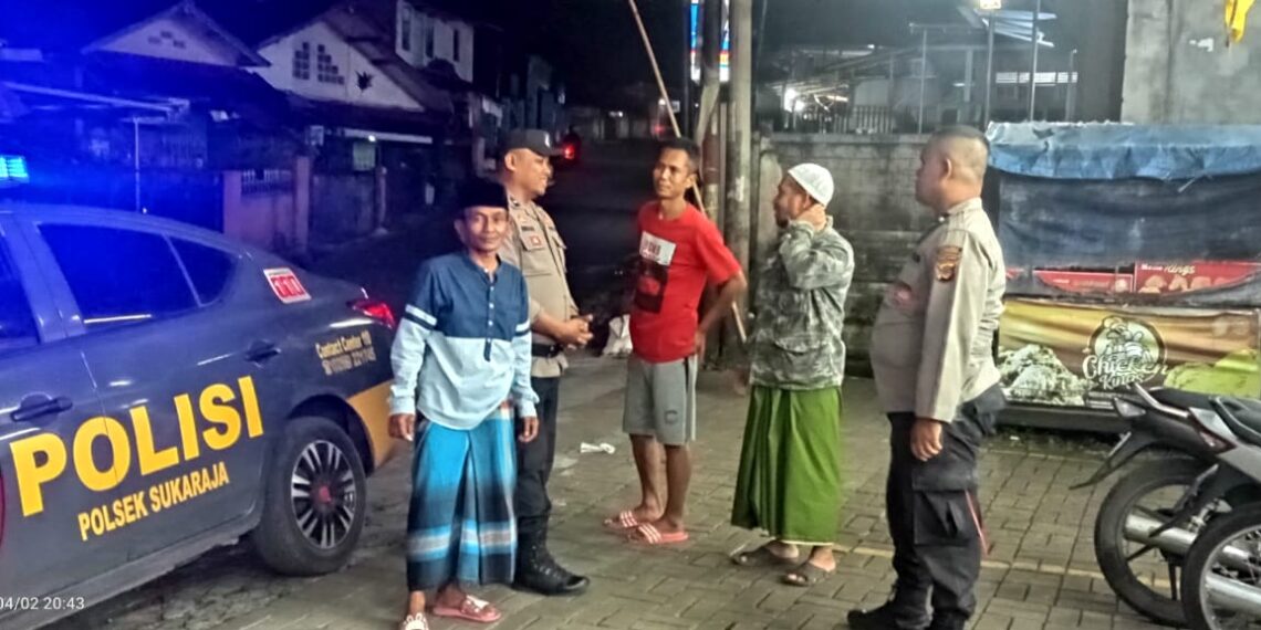 Personil Polsek Sukaraja Jajaran Polres Sukabumi Kota Gencar Lakukan Patroli Malam.
