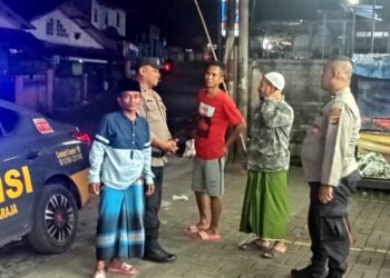 Personil Polsek Sukaraja Jajaran Polres Sukabumi Kota Gencar Lakukan Patroli Malam.