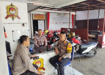 Kapolsek Citamiang, Ploting Personil Amankan Gudang Logistik KPU Kota Sukabumi 24 Jam.