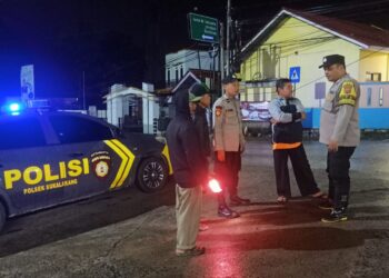 Patroli Strong Point Malam Hari Wujudkan Situasi Kamtibmas Yang Aman Dan Kondusif