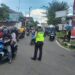 Gatur Lalu Lintas Polsek Warudoyong Paska melintas Kereta Api Pangrango