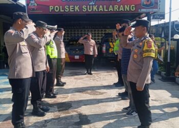 Serah Terima Piket Penjagaan & Piket Fungsi Polsek Sukalarang Polres Sukabumi Kota
