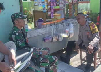 Bhabinkamtibmas Bersinergi dengan Babinsa Sambangi Warga Untuk Tingkatkan Harkamtibmas