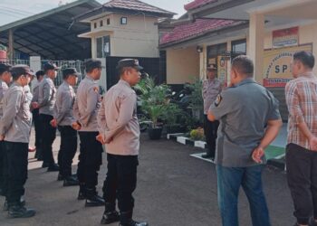 Laksanakan Apel Pagi Polsek Citamiang Jaga Kekompakkan dan Kedisiplinan Anggota
