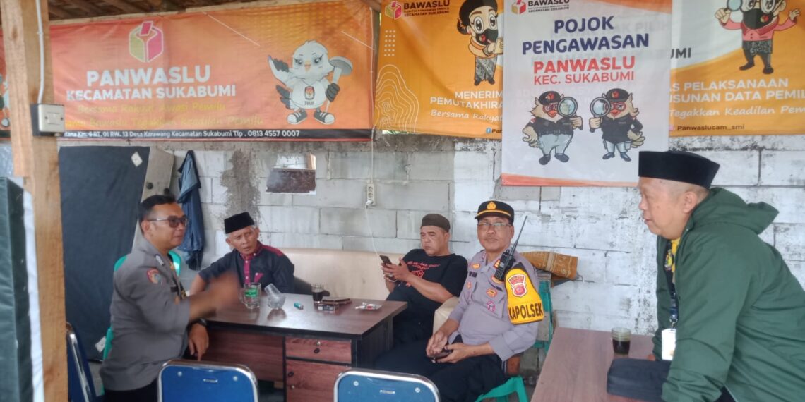 Kapolsek Mendatangi Kantor Panwaslu Kecamatan Sukabumi