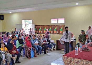 Laksanakan Monitoring Penyaluran Bansos Berupa Beras Anggota Bhabinkamtibmas Polwan Polsek Warudoyong