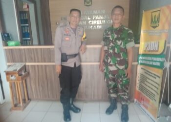Sinergitas TNI Polri Bhabinkamtibmas Bersama Babinsa Melaksanakan Sambang dan Kordinasi Dengan Staf Desa Tegalpanjang