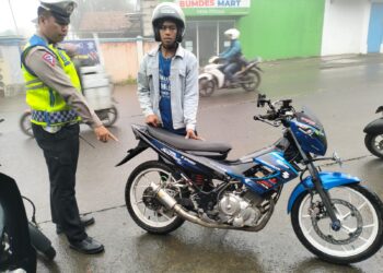 Tanggap ! Polsek Sukalarang Razia Knalpot Brong, Wujud Tindak Lanjut Komplain Dari Masyarakat