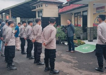 Laksanakan Apel Pagi Polsek Citamiang Tekankan Sikap Kedisiplinan