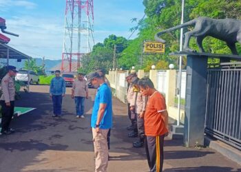 Polsek Citamiang Gelar Apel Pagi Sebagai Bentuk Kedisiplinan.