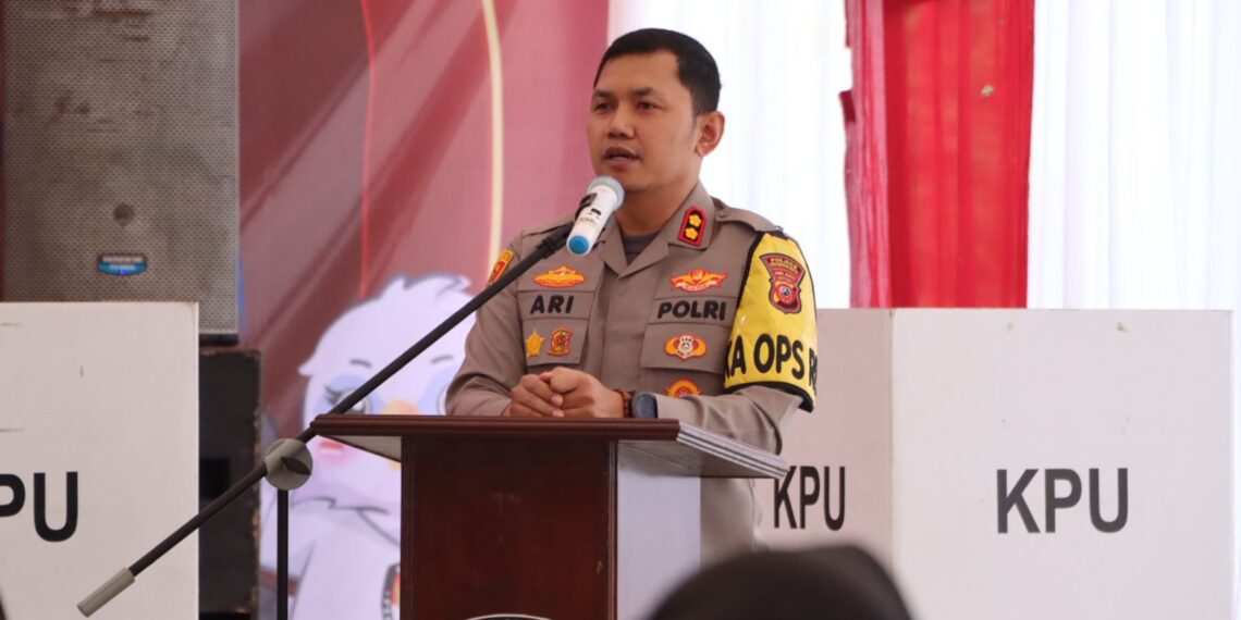 Siagakan Ratusan Personel Hingga Personel BKO Polda, Kapolres Sukabumi Kota Jamin Pemungutan Suara Pemilu 2024 Kondusif