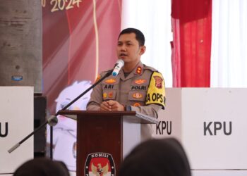 Siagakan Ratusan Personel Hingga Personel BKO Polda, Kapolres Sukabumi Kota Jamin Pemungutan Suara Pemilu 2024 Kondusif