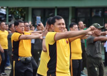 Jelang Pemungutan Suara Pemilu 2024, Forkopimda Kota Sukabumi Kompak Olahraga Bersama