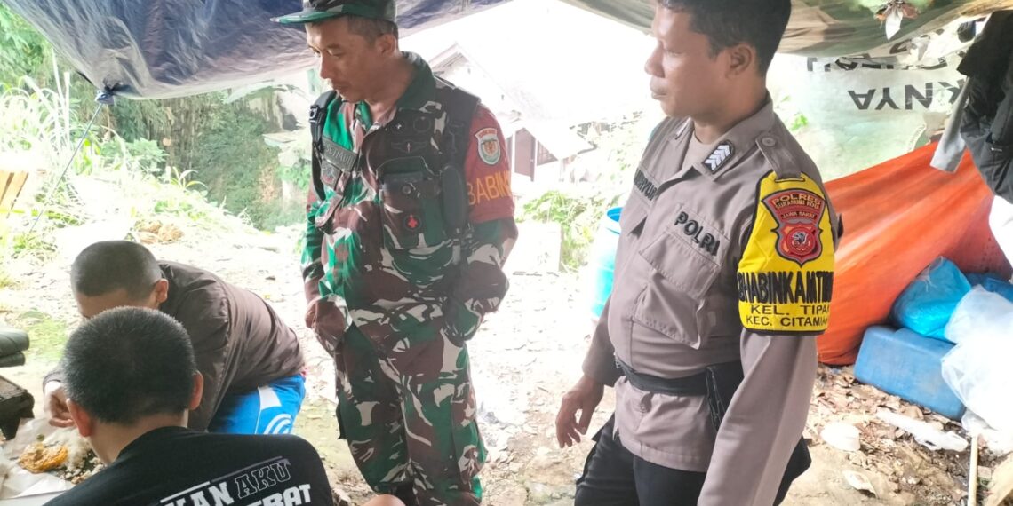 Sinirgitas TNI-POLRI Bhabinkamtibmas bersama Babinsa Kelurahan Tipar Sambang Warga Binaan