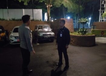 Pantau Keamanan Hotel, Polsek Gunungpuyuh Patroli Malam Ke Hotel Santika Sukabumi