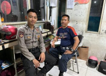 Patroli Malam Dilaksanakan Personil Polsek Cisaat  antisipasi Kerawanan Malam hari