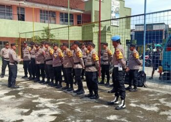 Kapolsek Cikole Pimpin Apel Kesiapan Personil Pam TPS