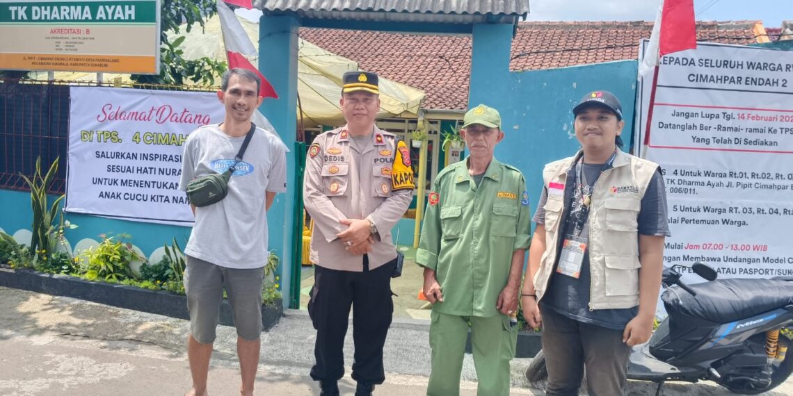 Polsek Sukaraja Laksanakan Patroli Cek TPS di Desa Sukaraja