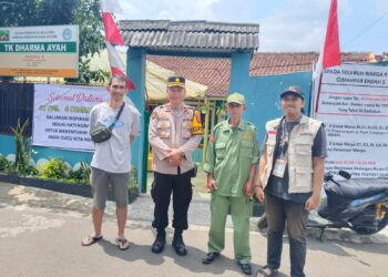 Polsek Sukaraja Laksanakan Patroli Cek TPS di Desa Sukaraja