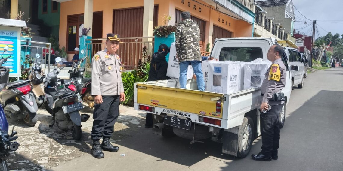 Polsek Sukaraja Amankan dan Jamin Kelancaran Proses Demokrasi Pemilu 2024