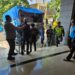 Anggota TPS Polsek Cisaat  kawal kotak suara hasil Pemilu 2024 ke kantor PPK