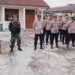 Apel Serah Terima Piket Pengamanan di Sekretariat GOR UNLIP Gudang Logistik Pemilu PPK Citamiang Kota Sukabumi