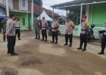 Polsek Kebonpedes Apel Pengamanan PPK Gudang Penyimpanan Hasil Pemilihan Pemilu 2024