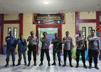 Polsek Warudoyong Laksanakan Pengamanan Di Gudang Logistik PPK Kecamatan Warudoyong