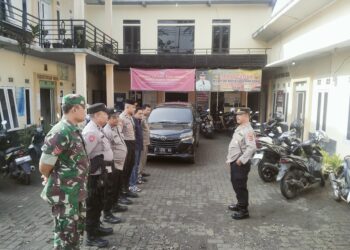 Polsek Sukaraja Laksanakan Giat Apel Pengamanan Gudang Logistik
