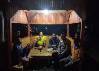Unit Samapta  Polsek Cisaat  Sambangi Warga laksanakan Ronda Malam