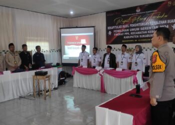 Polsek Kebonpedes Lakukan Pengamanan Rapat Pleno Rekapitulasi Hasil Pemungutan Suara di PPK