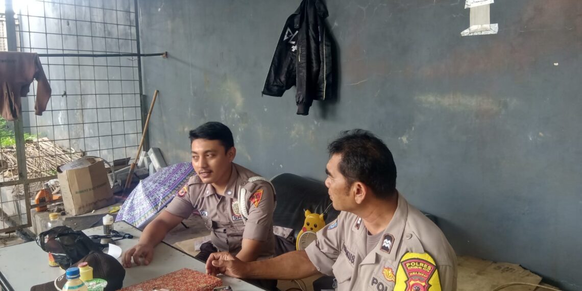 Sambangi Petugas Satpam, Sampaikan Himbauan Kamtimbas