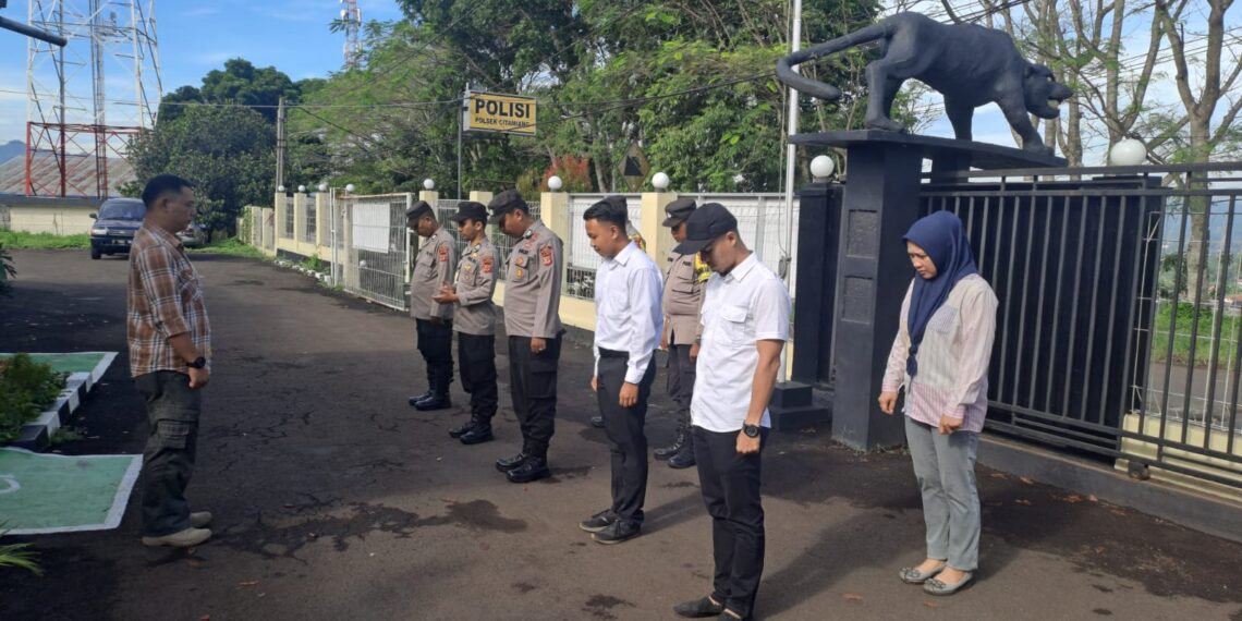 Polsek Citamiang Gelar Apel Pagi Sebagai Bentuk Kedisiplinan