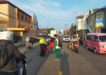 Gatur Pagi, Polsek Sukaraja Ciptakan Kamseltibcariantas yang Kondusif