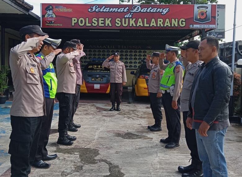 Serah Terima Piket Penjagaan & Piket Fungsi Polsek Sukalarang Polres Sukabumi Kota