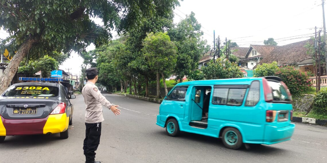 Gatur Pagi Hari Polsek Citamiang Sebagai Bentuk Pelayanan Kepada Masyarakat