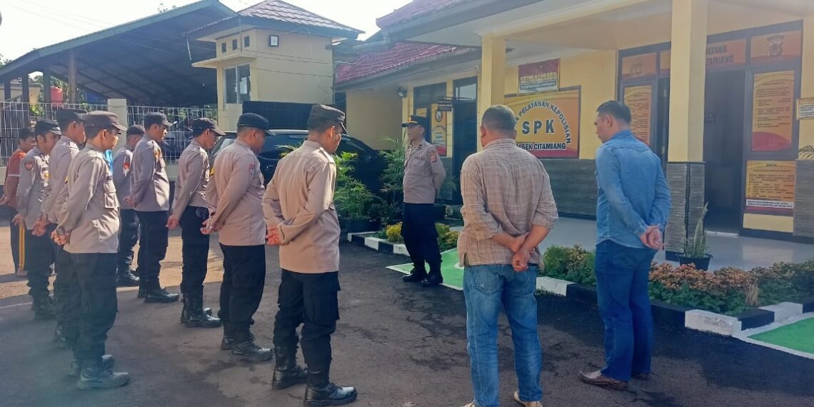 Gelar Apel Pagi Polsek Citamiang Sebagai Bentuk Kedisiplinan.