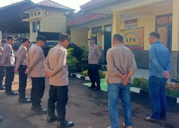 Gelar Apel Pagi Polsek Citamiang Sebagai Bentuk Kedisiplinan.