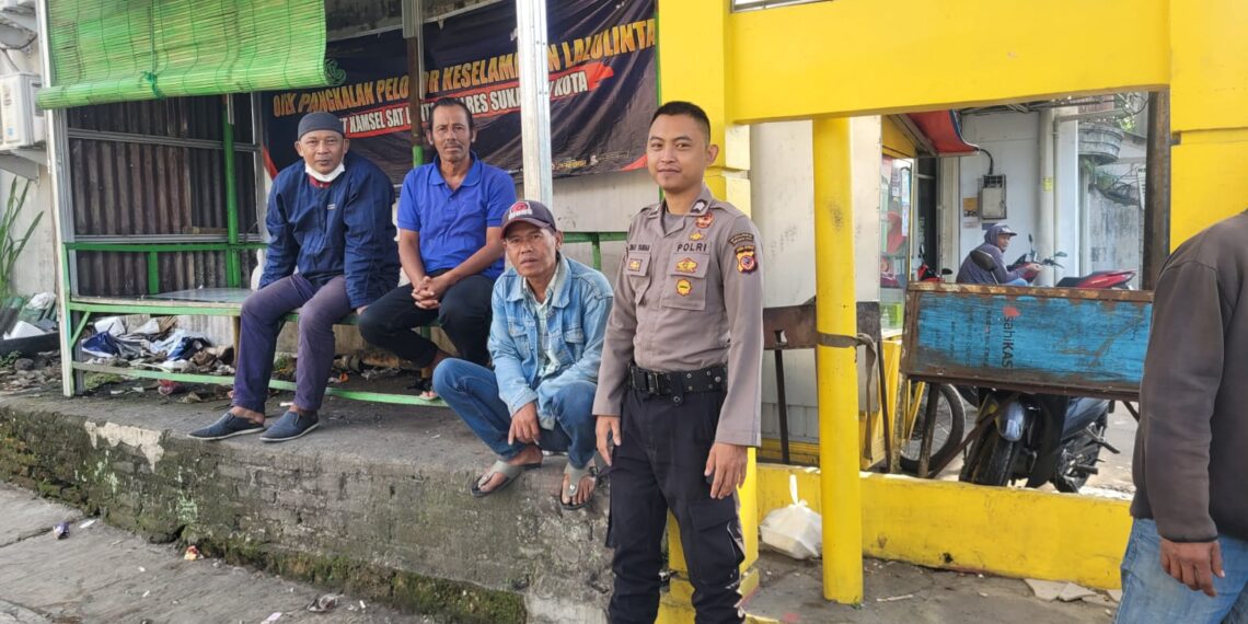 Polsek Cisaat Berikan Imbauan Kamtibmas kepada Para Pengemudi Ojek