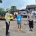Bhabinkamtibmas dan Anggota Lantas Polsek Warudoyong, Antisipasi Gangguan Kamtibmas