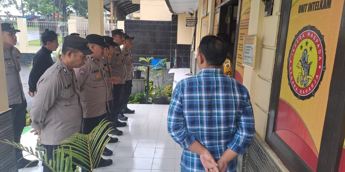 Polsek Citamiang Gelar Apel Pagi Sebagai Bentuk Kedisiplinan