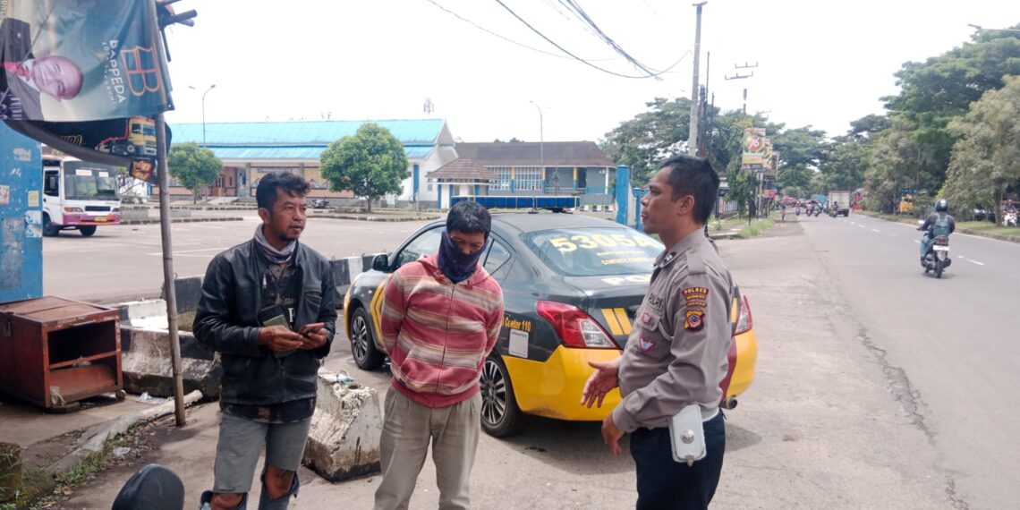 Ops. Keselamatan 2024 . Unit Lantas Baros Sambang Ojek Pangkalan Terminal K.H Ahmad Sanusi